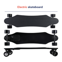 electric long board dual hub motor ultra thin control electric skateboard